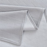Cooling Ice Silk Soft Sofa Cover Blanket, Woven Geometric Textured Modern Couch Cover