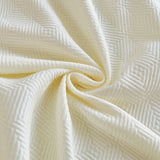 Cooling Ice Silk Soft Sofa Cover Blanket, Woven Geometric Textured Modern Couch Cover