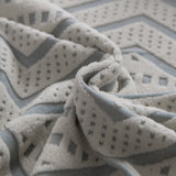 Modern Geometric Jacquard Sofa Slipcover, High Stretch 1-Piece Textured Couch Cover