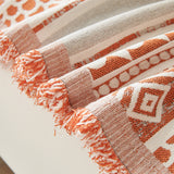 Chenille Sofa Cover Throw Blanket, Boho Geometric Scratch Proof Couch Protector