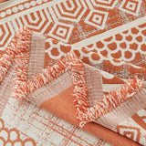 Chenille Sofa Cover Throw Blanket, Boho Geometric Scratch Proof Couch Protector