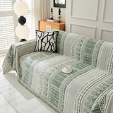 Chenille Sofa Cover Throw Blanket, Boho Geometric Scratch Proof Couch Protector