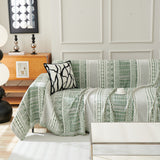 Chenille Sofa Cover Throw Blanket, Boho Geometric Scratch Proof Couch Protector