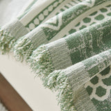 Chenille Sofa Cover Throw Blanket, Boho Geometric Scratch Proof Couch Protector