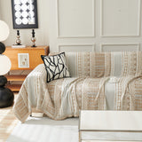 Chenille Sofa Cover Throw Blanket, Boho Geometric Scratch Proof Couch Protector