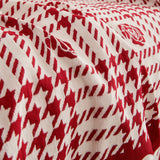 Chenille Houndstooth Sofa Throw Cover, Scratch Proof Cozy Throw Blankets for Couch