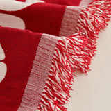 Chenille Houndstooth Sofa Throw Cover, Scratch Proof Cozy Throw Blankets for Couch