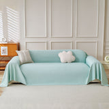 Cooling Ice Silk Knit Couch Cover, Breathable Pet Friendly Soft Throw Cover for Sofas