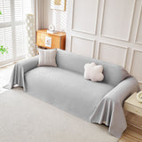 Cooling Ice Silk Knit Couch Cover, Breathable Pet Friendly Soft Throw Cover for Sofas
