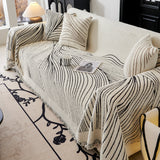 Cozy Striped Sofa Throw Blanket L Shaped Sectional Couch Covers Luxury Throws for Sofas