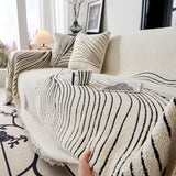 Cozy Striped Sofa Throw Blanket L Shaped Sectional Couch Covers Luxury Throws for Sofas