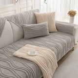 Winter Thickened Non-slip Blanket, Three-Dimensional Embossed Cotton Velvet Sofa Cover