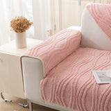 Winter Thickened Non-slip Blanket, Three-Dimensional Embossed Cotton Velvet Sofa Cover