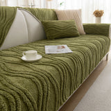 Winter Thickened Non-slip Blanket, Three-Dimensional Embossed Cotton Velvet Sofa Cover
