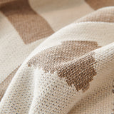 Chenille Geometric Sofa Throw Blanket, Boho Washable Furniture Throw Covers for Sofa