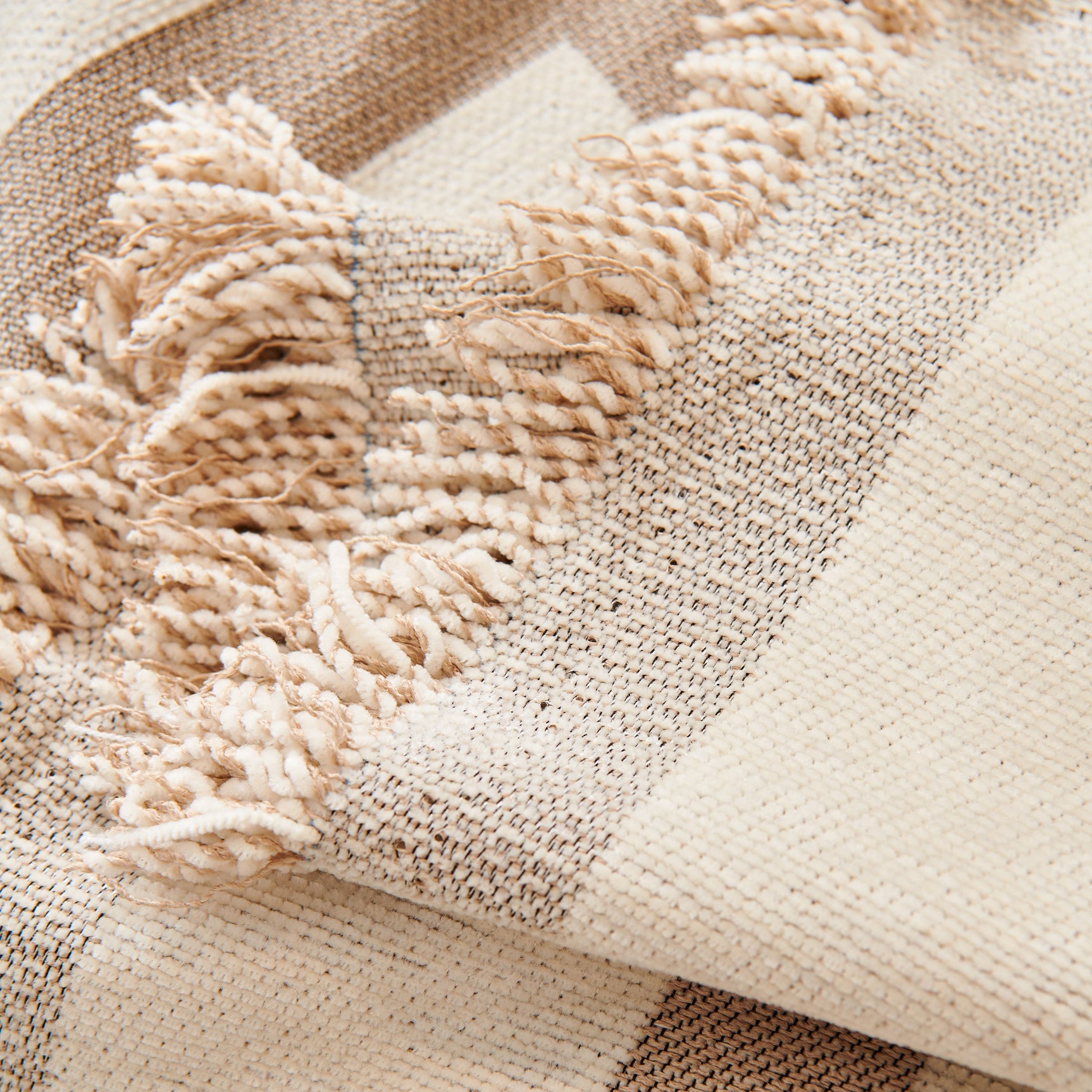 Chenille Geometric Sofa Throw Blanket, Boho Washable Furniture Throw Covers for Sofa