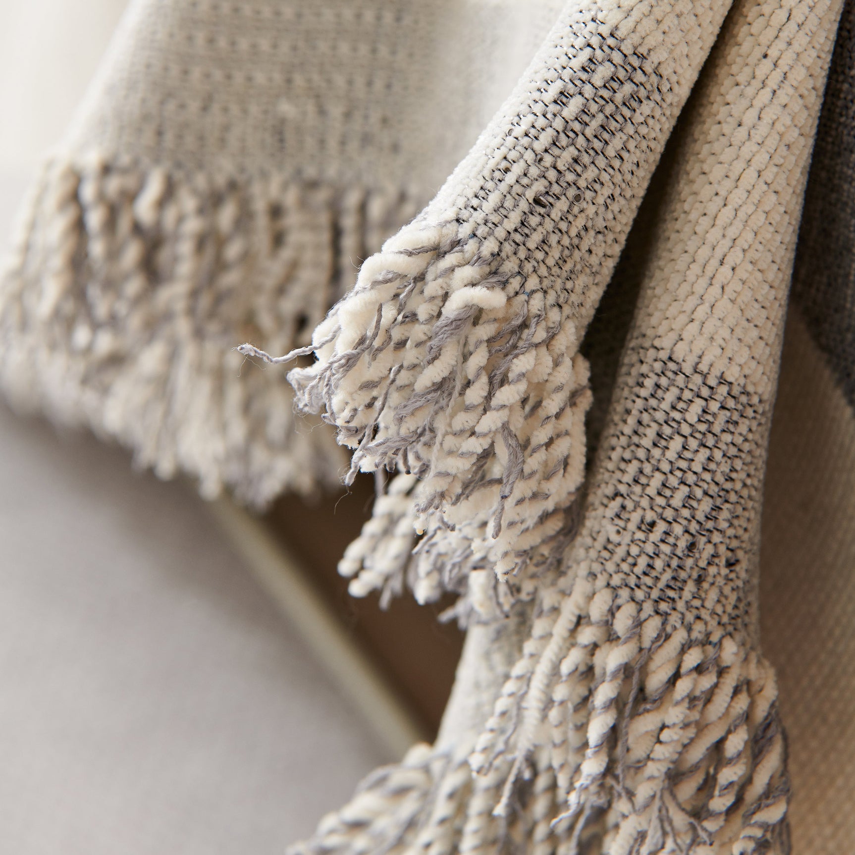Chenille Geometric Sofa Throw Blanket, Boho Washable Furniture Throw Covers for Sofa