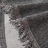 Solid Color Chenille Sofa Throw Blanket, Cozy & Easy Care Fringed Furniture Protector