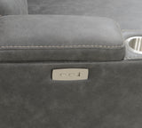 Wasatch Iron Fabric 6-Pc Power Reclining Sectional with 2 Power Recliners