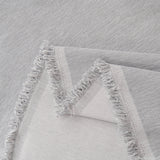 Solid Color Chenille Sofa Throw Blanket, Cozy & Easy Care Fringed Furniture Protector
