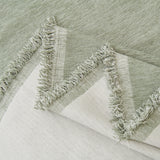 Solid Color Chenille Sofa Throw Blanket, Modern Decor Soft Couch Cover with Fringes