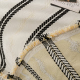 Boho Couch Throw Blanket with Textured Stripes, Sofa Cover for Living Room Decor