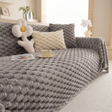 Thick Plush Faux Fur Couch Cover Blanket Warm Fuzzy Blanket Couch Protector for Winter