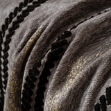 Boho Couch Throw Blanket with Textured Stripes, Sofa Cover for Living Room Decor
