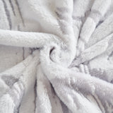 Plush Faux Fur Warm Sofa Cover with Waves Jacquard Textured Throw Blankets for Couch