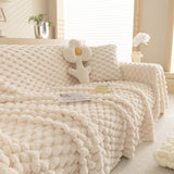 Thick Plush Faux Fur Couch Cover Blanket Warm Fuzzy Blanket Couch Protector for Winter