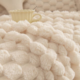 Thick Plush Faux Fur Couch Cover Blanket Warm Fuzzy Blanket Couch Protector for Winter