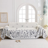 Soft Woven Leaf Couch Blanket, Pet-friendly Sectional Sofa Slipcover For Cats Dogs