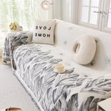 Soft Woven Leaf Couch Blanket, Pet-friendly Sectional Sofa Slipcover For Cats Dogs