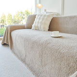 Thick Sherpa Fleece Sofa Protector Cover Stylish Durable Slipcovers for Couches and Chairs