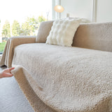 Thick Sherpa Fleece Sofa Protector Cover Stylish Durable Slipcovers for Couches and Chairs