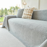Thick Sherpa Fleece Sofa Protector Cover Stylish Durable Slipcovers for Couches and Chairs