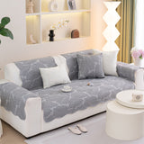 Sofa Cover for Leather & Fabric Couches, 3D Leaf Embossed Quilted Furniture Covers