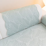 Sofa Cover for Leather & Fabric Couches, 3D Leaf Embossed Quilted Furniture Covers