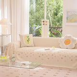 Cooling Ice Silk Sofa Cover Blanket, Floral Soft Silky Breathable Couch Throw Cover