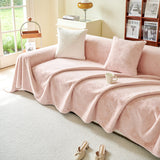 Faux Fur Smooth Plush Comfy Couch Covers, Soft Thicked Durable Blankets and Throws for Sofas