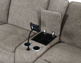 Park City Cream Fabric 6-Pc Dual Power Reclining Sectional with RAF Chaise