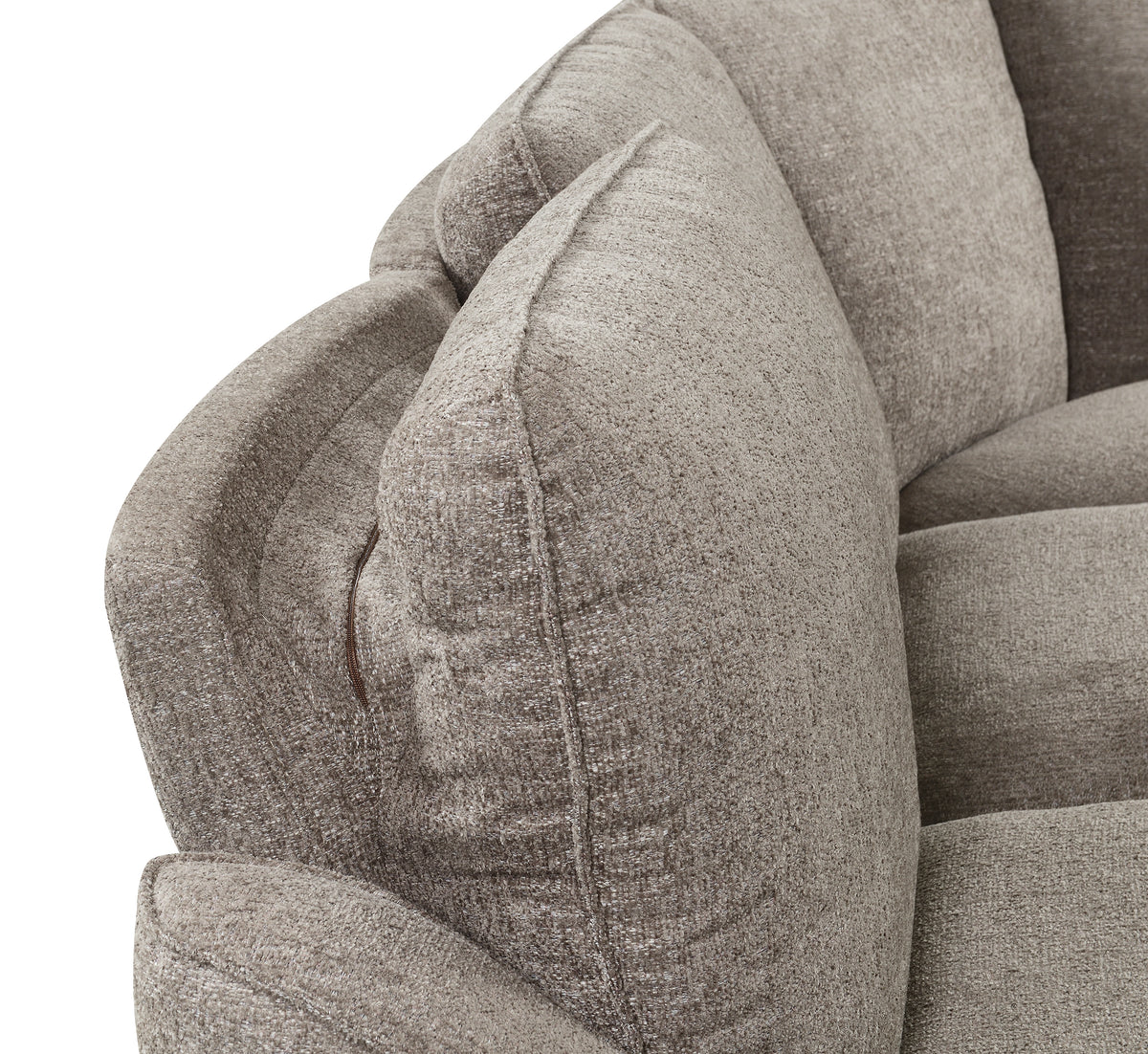 Park City Cream Fabric 6-Pc Dual Power Reclining Sectional with RAF Chaise