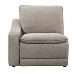 Park City Cream Fabric 6-Pc Dual Power Reclining Sectional with RAF Chaise