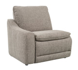 Park City Cream Fabric 6-Pc Dual Power Reclining Sectional with RAF Chaise