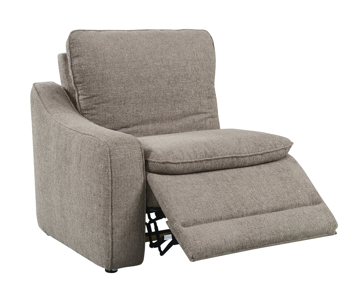 Park City Cream Fabric 6-Pc Dual Power Reclining Sectional with RAF Chaise
