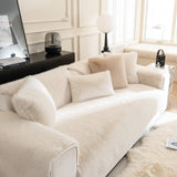 Faux Mink Velvet Luxury Fluffy Sofa Cushion, Winter Warm Thick Plush Non-slip Sofa Covers