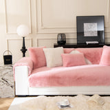 Faux Mink Velvet Luxury Fluffy Sofa Cushion, Winter Warm Thick Plush Non-slip Sofa Covers
