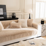 Faux Mink Velvet Luxury Fluffy Sofa Cushion, Winter Warm Thick Plush Non-slip Sofa Covers