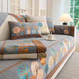 Sofa Cover for Couch, Non-Slip Sectional Couch Cover with Woven Tree Pattern