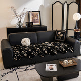 Floral Chenille Couch Cover, Non-Slip Sofa Slipcover Protector for Furniture